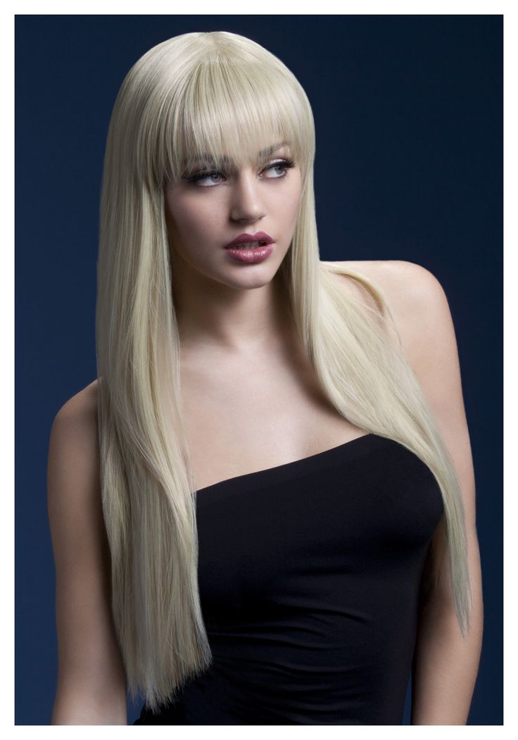 Blonde Blunt Cut Fringe