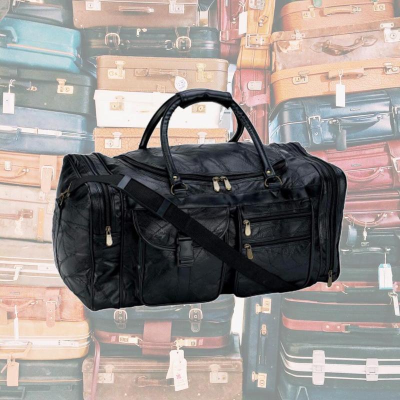 25 in. Leather Cowhide Duffle Bag