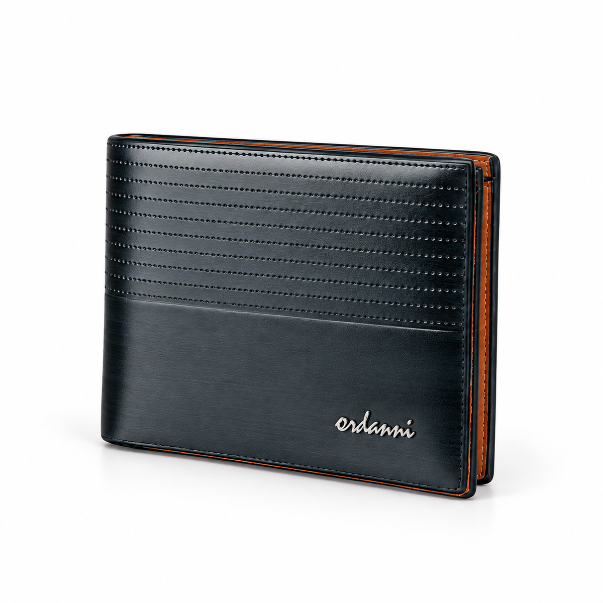 Premium Black Textured Leather Bifold Wallet