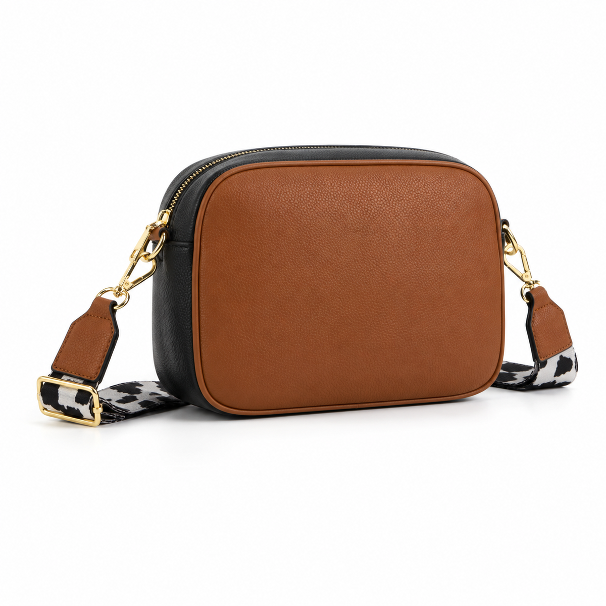 Caramel Cow Print Crossbody Bag Set