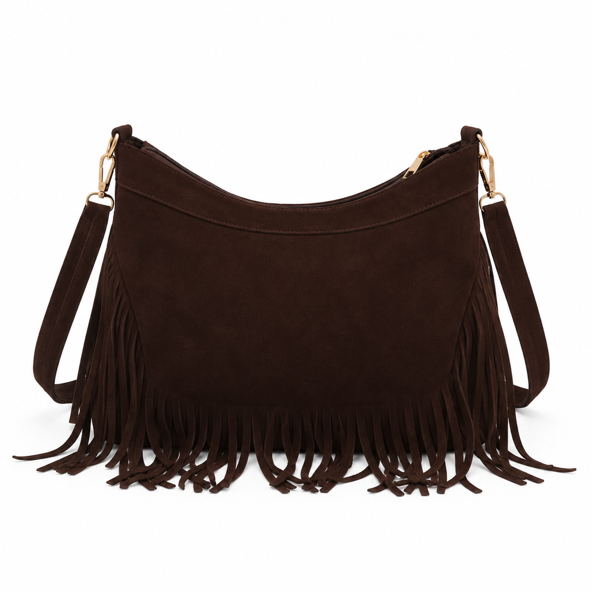 Vintage Brown Bohemian Fringe Shoulder Bag