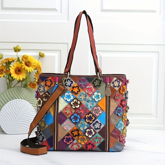 New Genuine Leather Women's Woven Stripe Handheld Cross-body Handheld Stylish New Design Bag