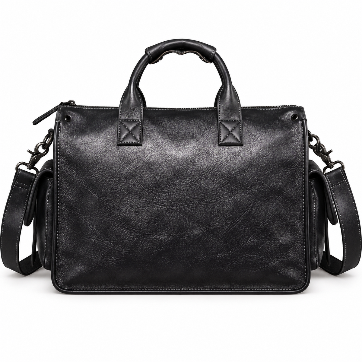 Classic Black Multi Pocket Overnight Bag