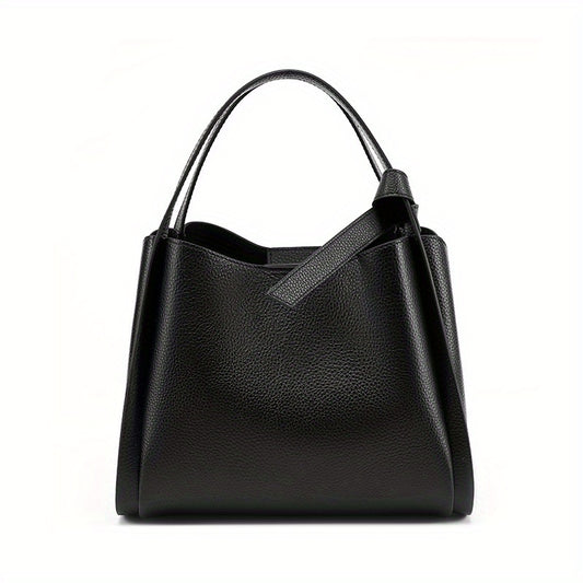 Women's Leather Tote Bag, Versatile and Popular Leather & Messenger Handbag for Women, Crossbody Bag, Cowhide Bucket Bag