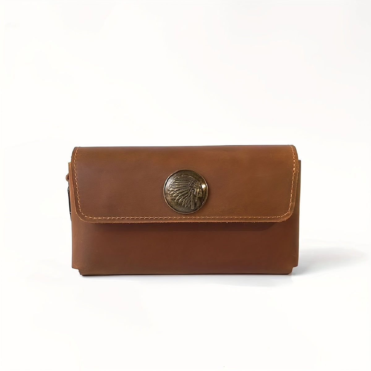 Men's Genuine Leather Belt Bag, Stylish And Simple Mobile Phone Bag, Suitable For Hiking, Camping, Outdoor Commuting, Multifunctional Waist Bag