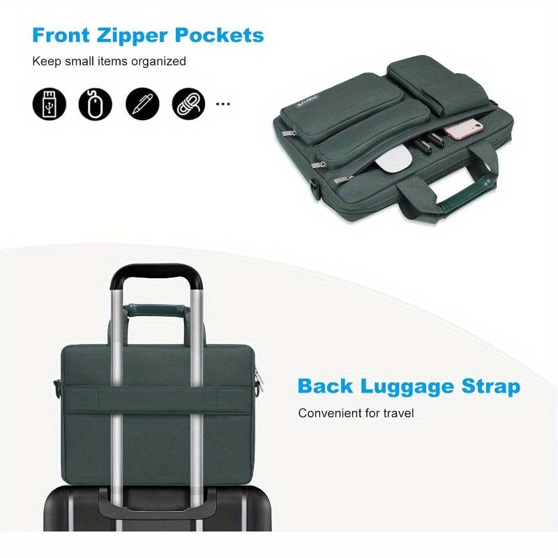 Men Leather Laptop Shoulder Bag Compatible with MacBook Air 15 M4 M3 M2 Pro 16 inch M4 M3 M2 M11515.6 inch Notebook