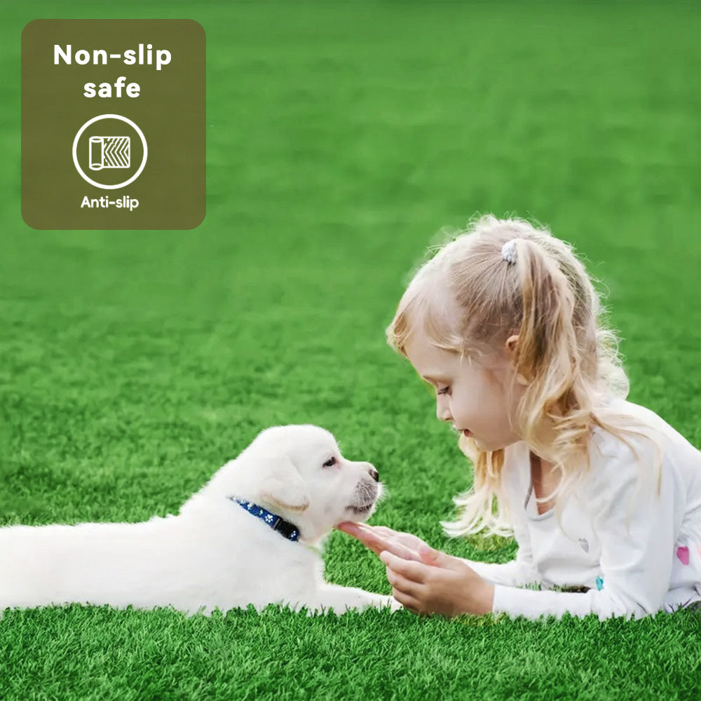 High-Realistic Artificial Grass Turf with Rubber Backing – Soft Fake Grass, No Watering/Mowing/Fertilizing, Saves Time & Water, Year-Round Green, Ideal for Indoor/Outdoor, Yard, Balcony, Thanksgiving decorations, Christmas