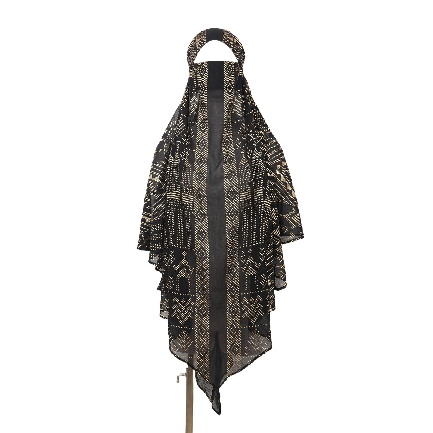 A Luxurious Women's Scarf in a Stylish Retro Elegant Design, Featuring Cold-Resistant And Warm Properties, Made of Pearl Chiffon with No Elasticity, Suitable for Muslim Khimar Hijab/Abaya.