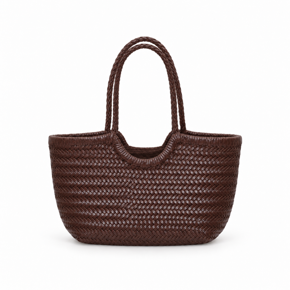 Chocolate Brown Woven Everyday Tote Bag