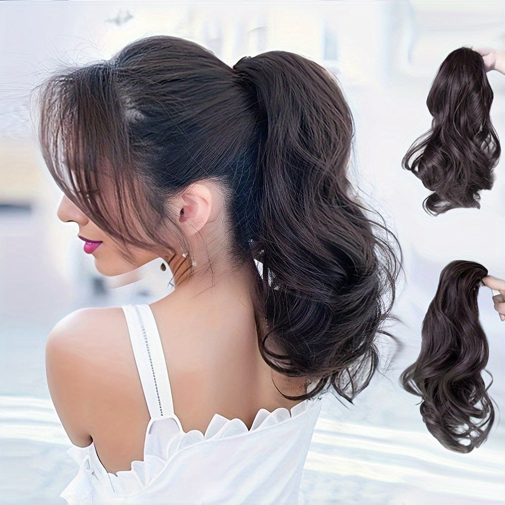 Claw Ponytail Medium Long Curly Wavy Synthetic Hair Extensions