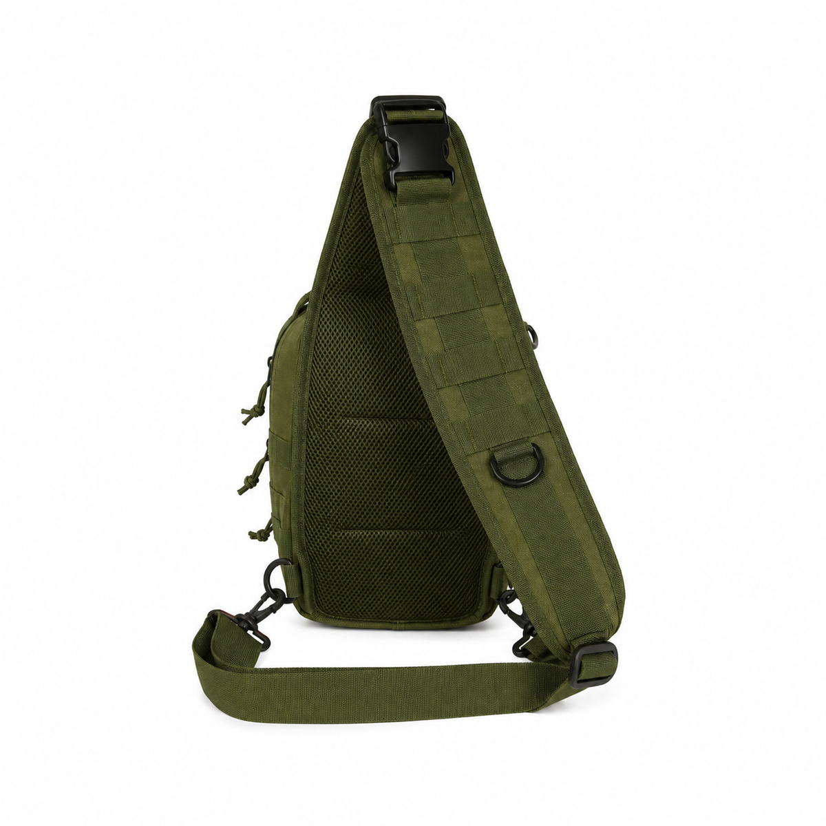 Olive Green Tactical Crossbody Sling Backpack