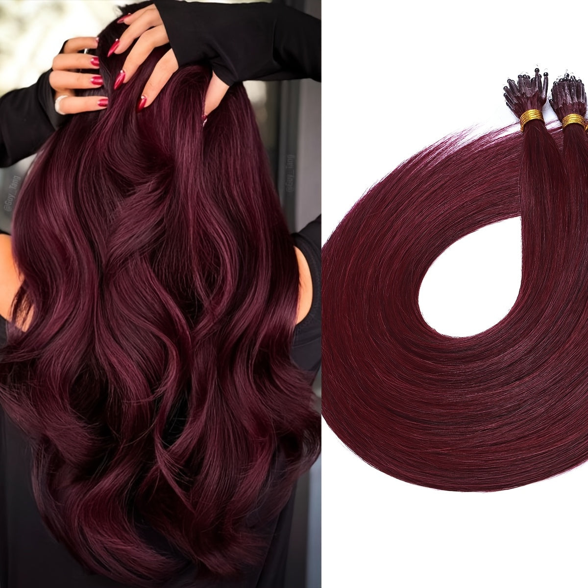 14-24 Inch 100% Remy Human Hair Extension Pre-bonded Micro Nano Rings