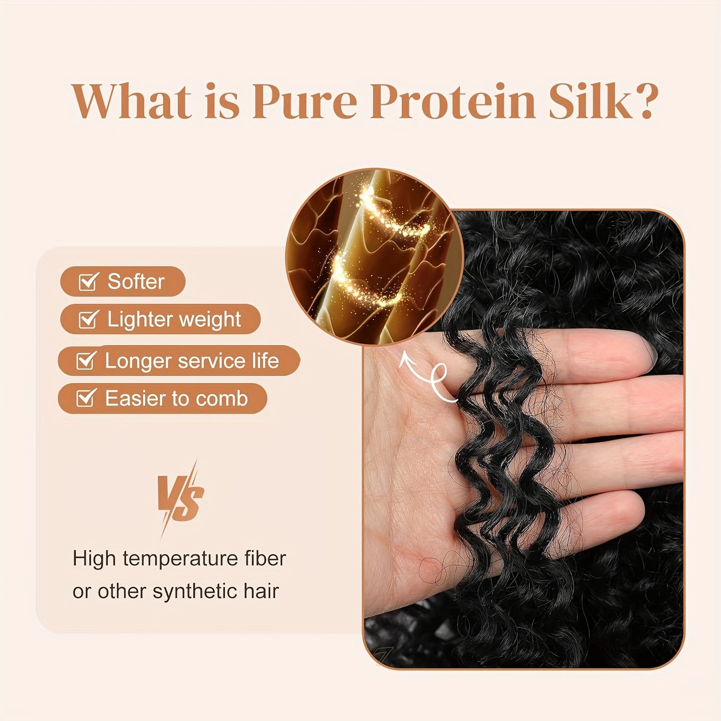 Clip In Hair Extensions, 20inch 4pcs One Hundred Percent Pure Protein Hair Extensions for Women Long Soft Curly Hair Extension Hairpiece