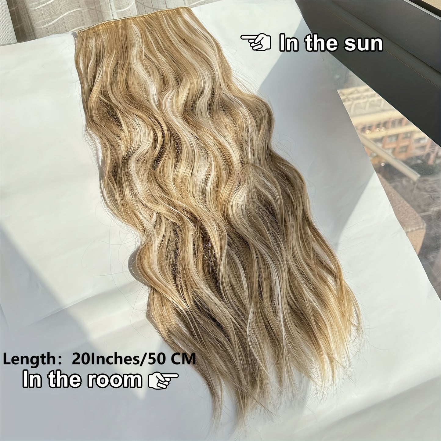 Clip in Long Wavy Synthetic Hair Extension