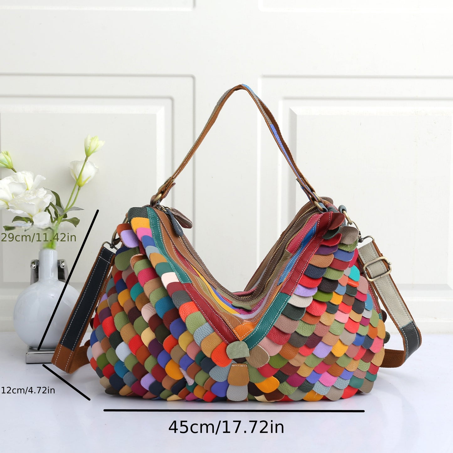 Genuine Leather Original Women's Bag 100 Top Layer Cowhide Color Simple One-shoulder Women's Bag Minority Set