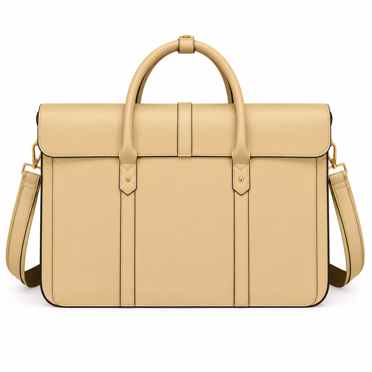 Turmeric Leather Bow Detail Laptop Bag