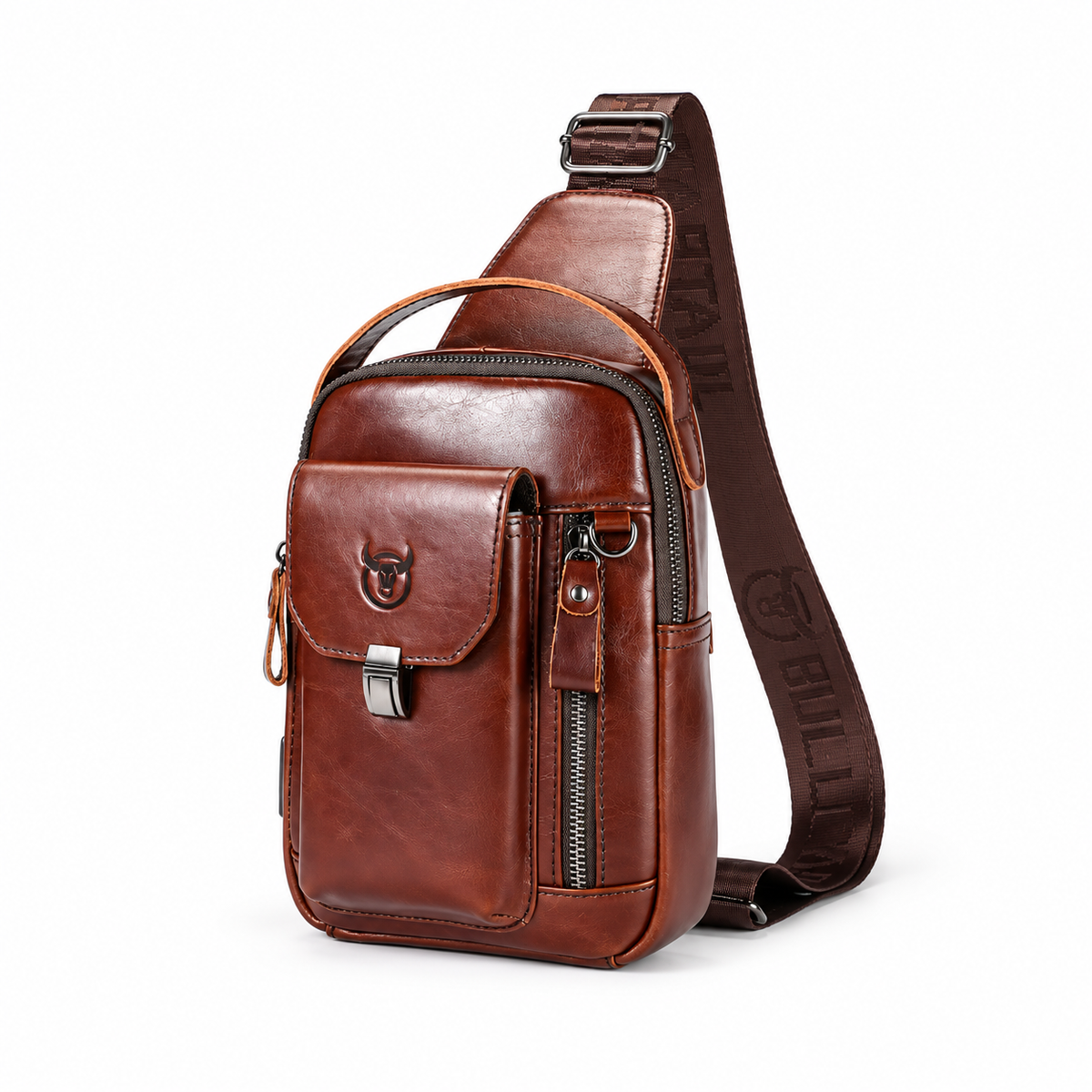 Vintage Coffee Crossbody Sling Travel Bag