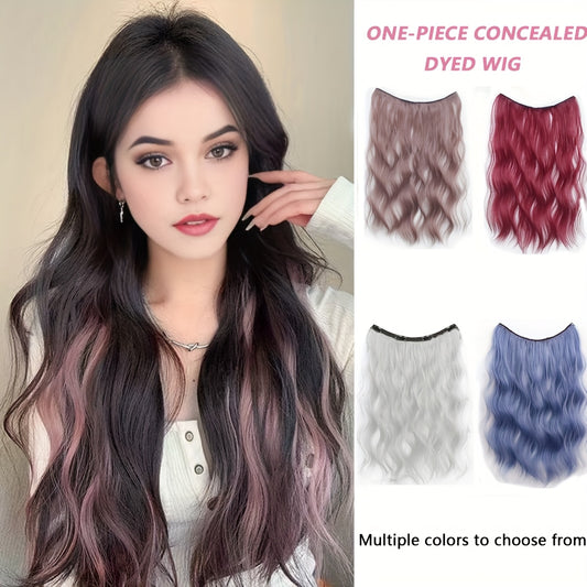 18 Inch Long Curly Clip-in Hair Extensions - Women's Versatile 4 Clip Design, Multi-color Optional, Suitable for Halloween and Christmas, New Year and other festive occasions, Easy to use