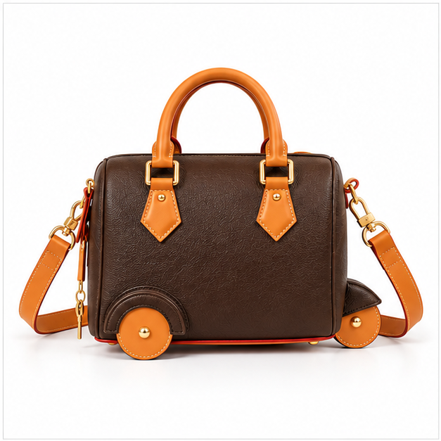 Brown Tan Rickshaw Inspired Handbag Satchel