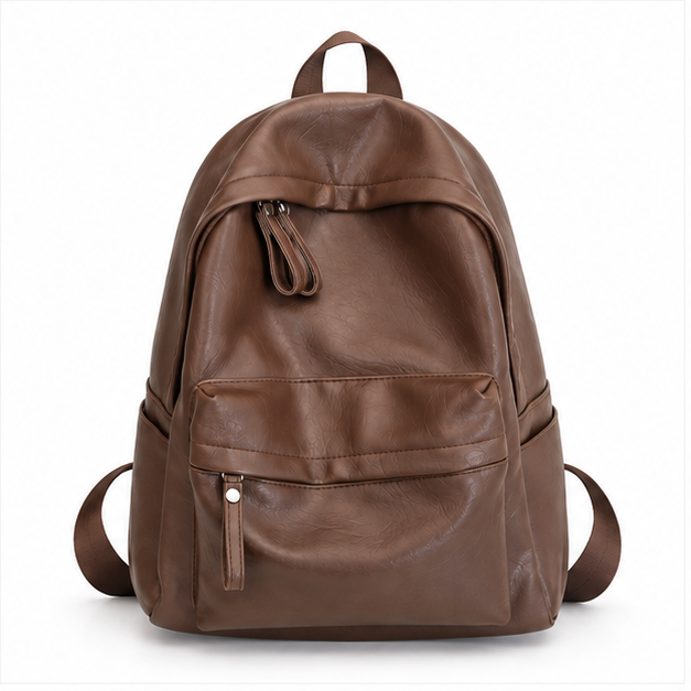 Dark Brown Vintage Leather Everyday Backpack