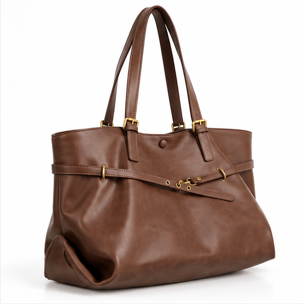 Vintage Brown Leather Everyday Shoulder Tote