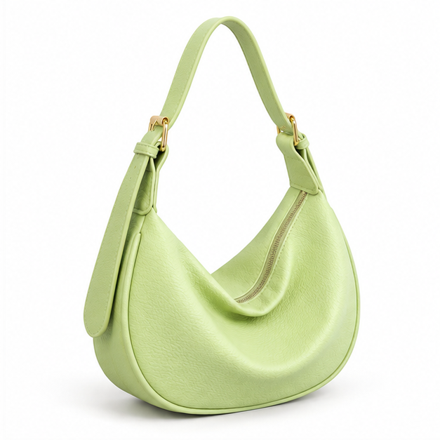 Mint Green Crescent Hobo Shoulder Bag