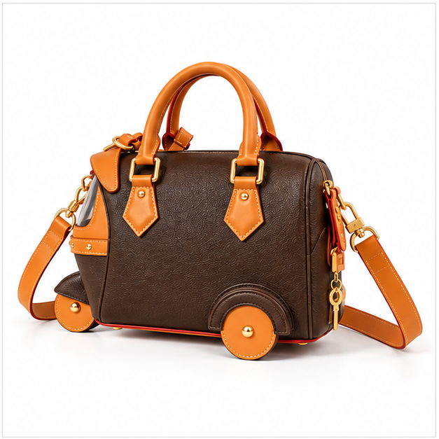 Brown Tan Rickshaw Inspired Handbag Satchel