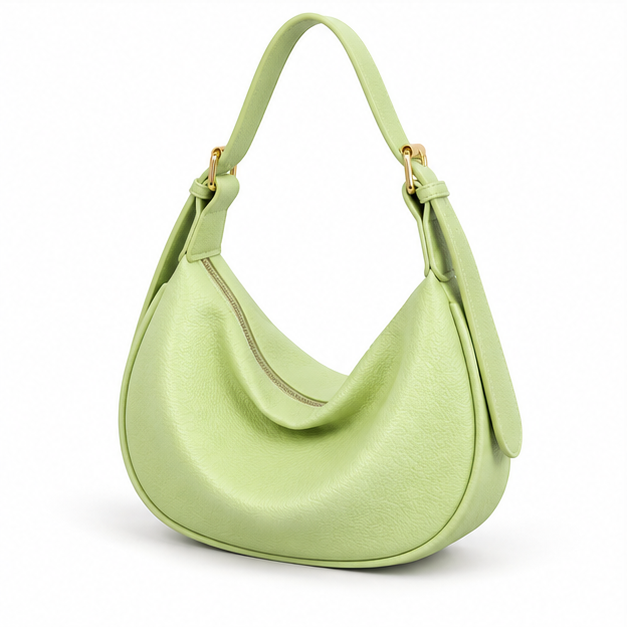 Mint Green Crescent Hobo Shoulder Bag