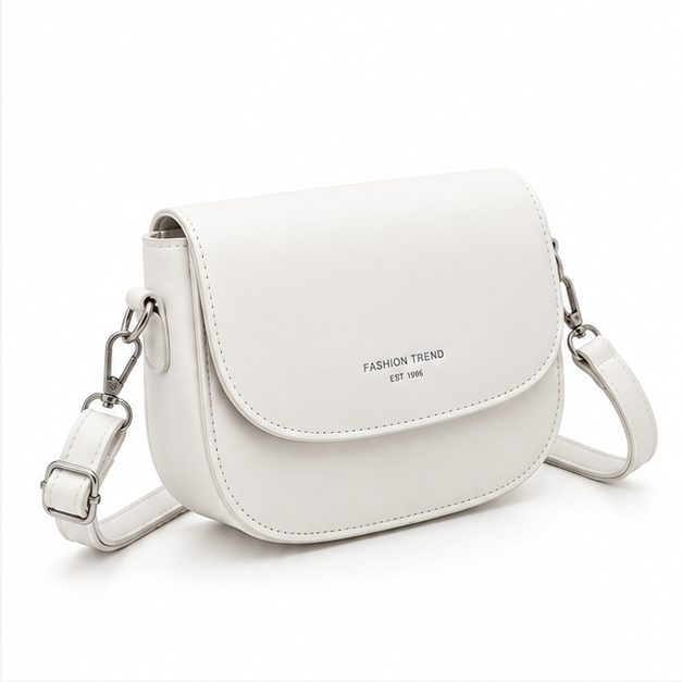 Elegant Minimalist White Crossbody Shoulder Bag