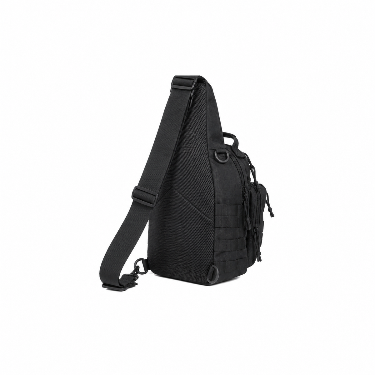 Black Tactical Crossbody Sling Backpack Bag
