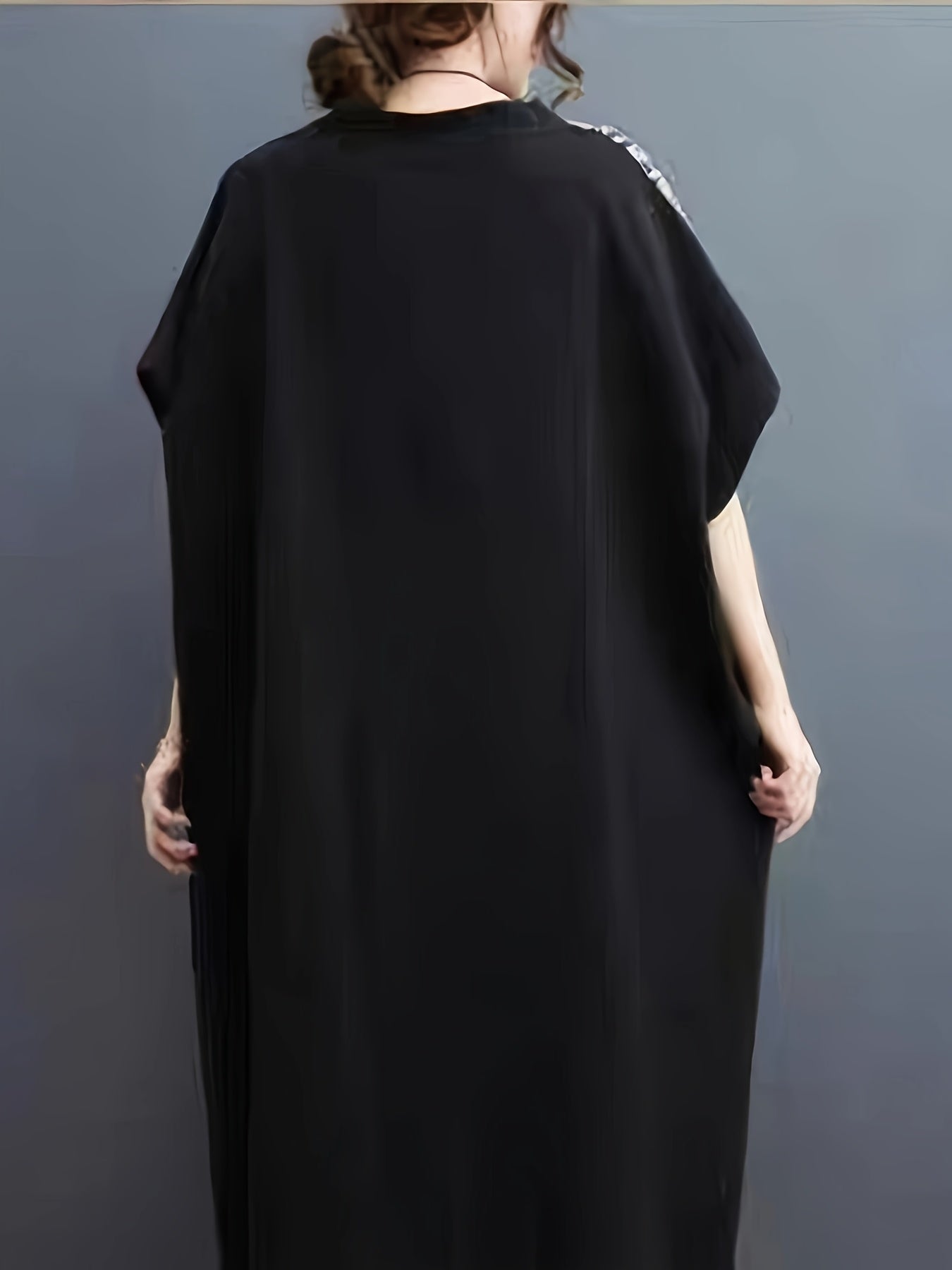 Bohemian Elegant Patchwork V-Neck Plus-Size Dress