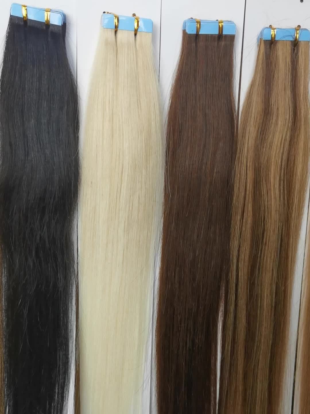 18-26 Inch 20pcs/Pack Remy Straight Invisible Tape Adhesive Hair Extensions