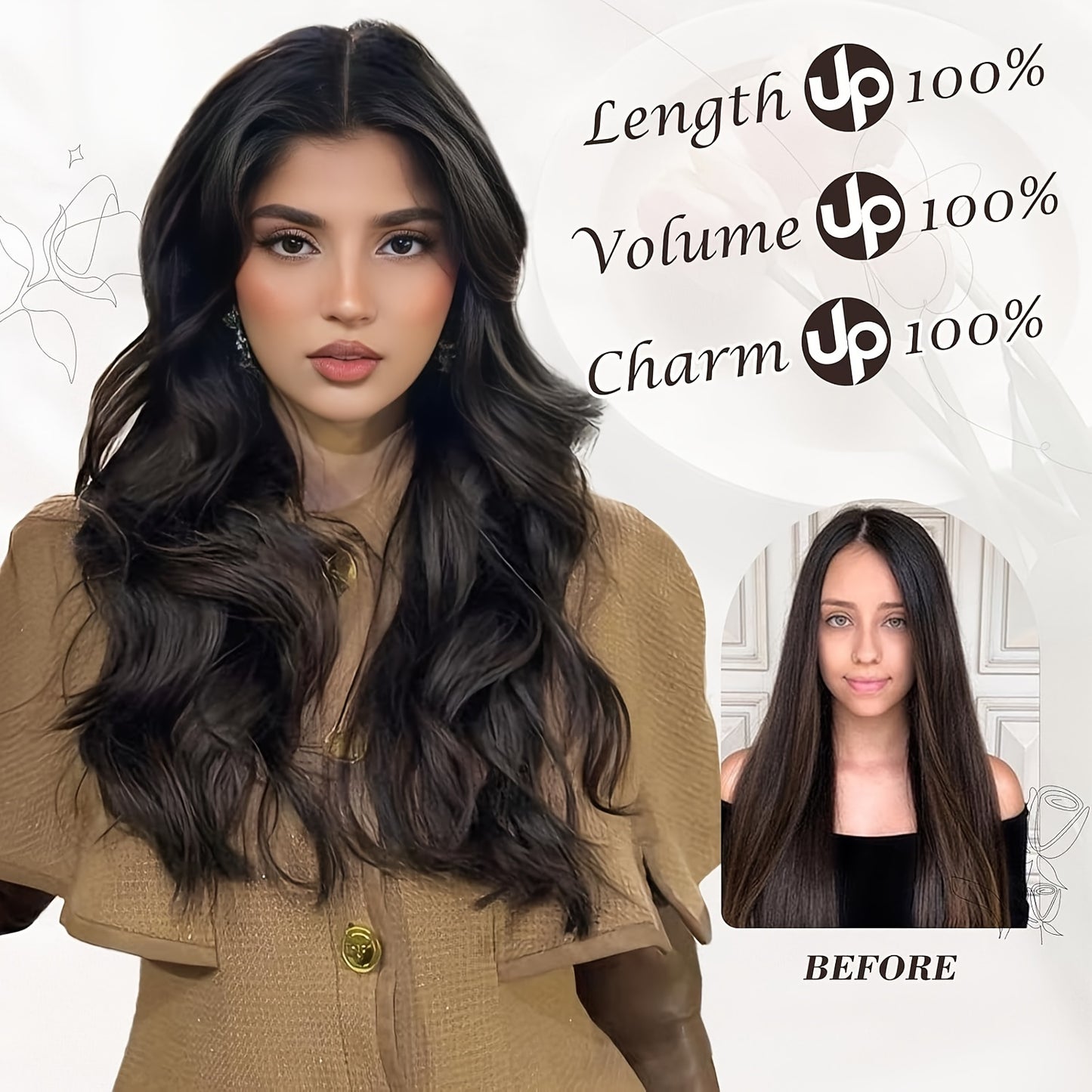 BARSDAR Wavy Clip In Hair Extensions - 16 Inch Copper Clip In Hair Extensions For Women - 6pcs Full Head Thick Soft Synthetic Clip In Hairpieces Daily Party Halloween