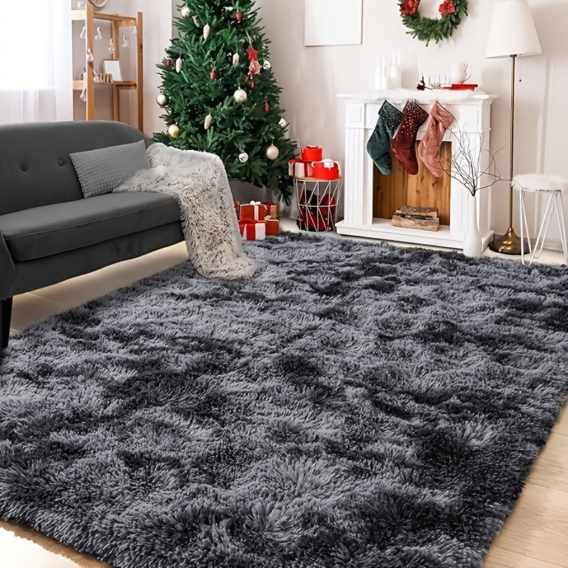 1pc Rectangular Long Plush Artificial Rug, Nordic Minimalist Style, Soft and Skin-friendly Sponge, Thickened, Sturdy, and Durable, for Sofas, Coffee Tables, Shoe Changing Areas, Bedrooms, Living Rooms, Rooms, Bedside, Sunroom