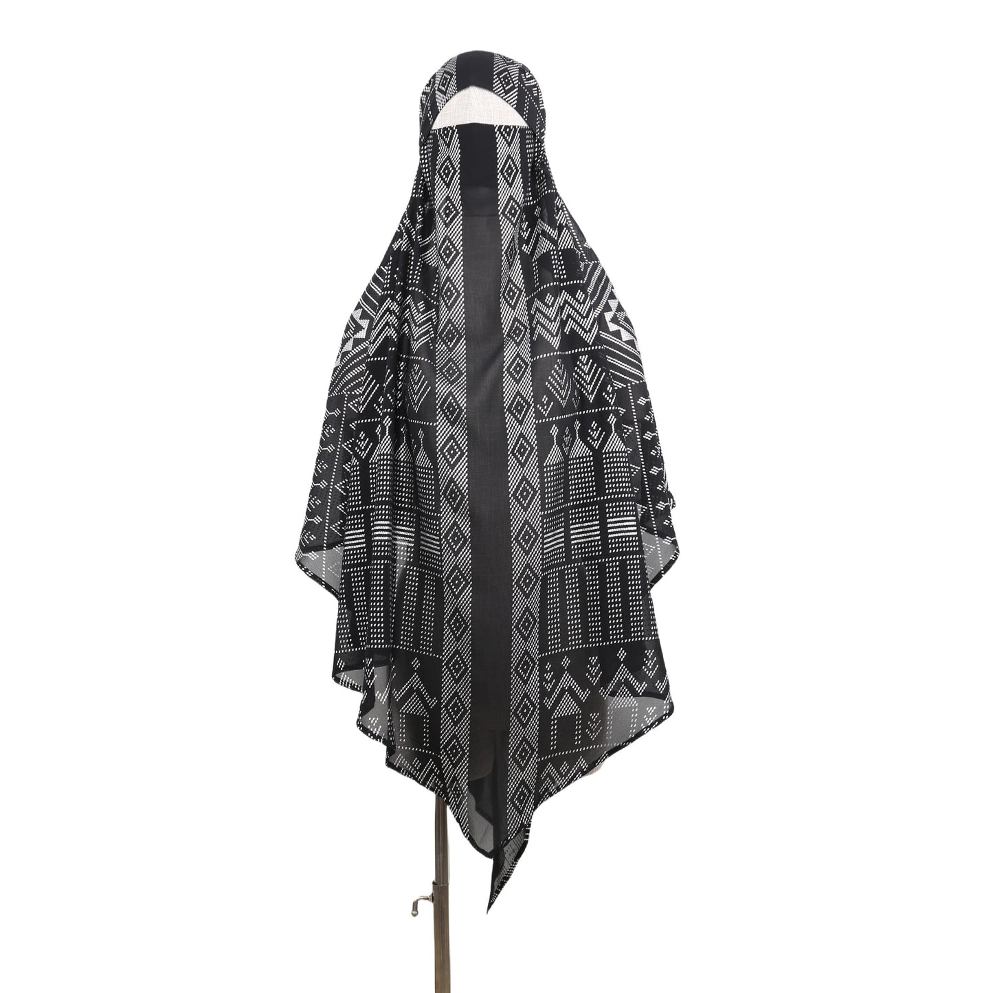 A Luxurious Women's Scarf in a Stylish Retro Elegant Design, Featuring Cold-Resistant And Warm Properties, Made of Pearl Chiffon with No Elasticity, Suitable for Muslim Khimar Hijab/Abaya.