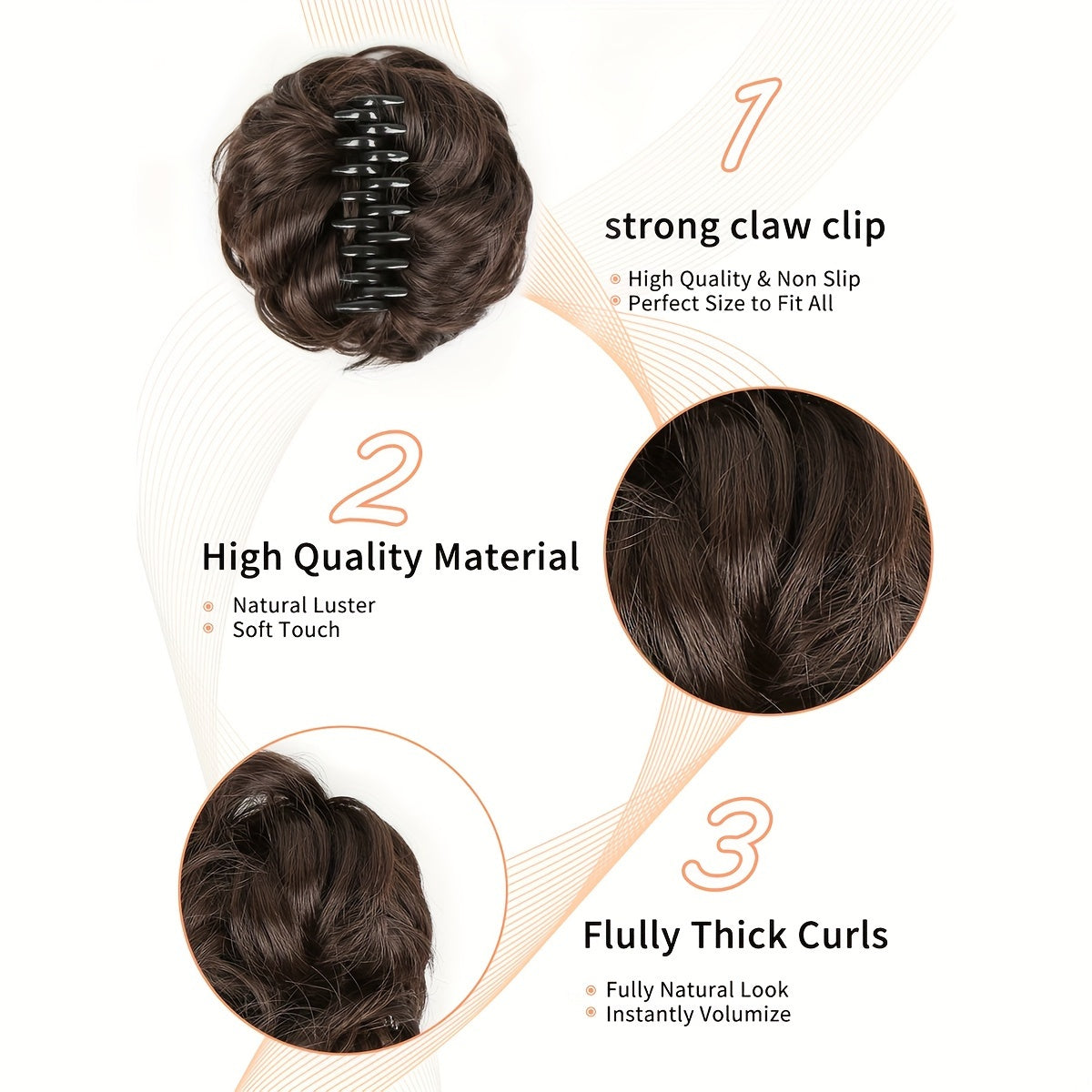 Elegant 6-Inch Synthetic Braided Hair Bun - Soft, Natural-Looking Extensions for Volumizing & Styling - Ideal for Daily Wear, Cosplay Parties & Special Occasions