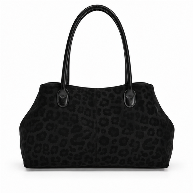 Black Leopard Print Luxury Shoulder Bag