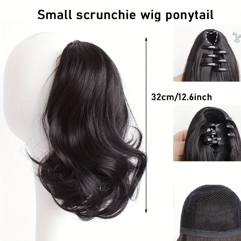 Claw Ponytail Medium Long Curly Wavy Synthetic Hair Extensions