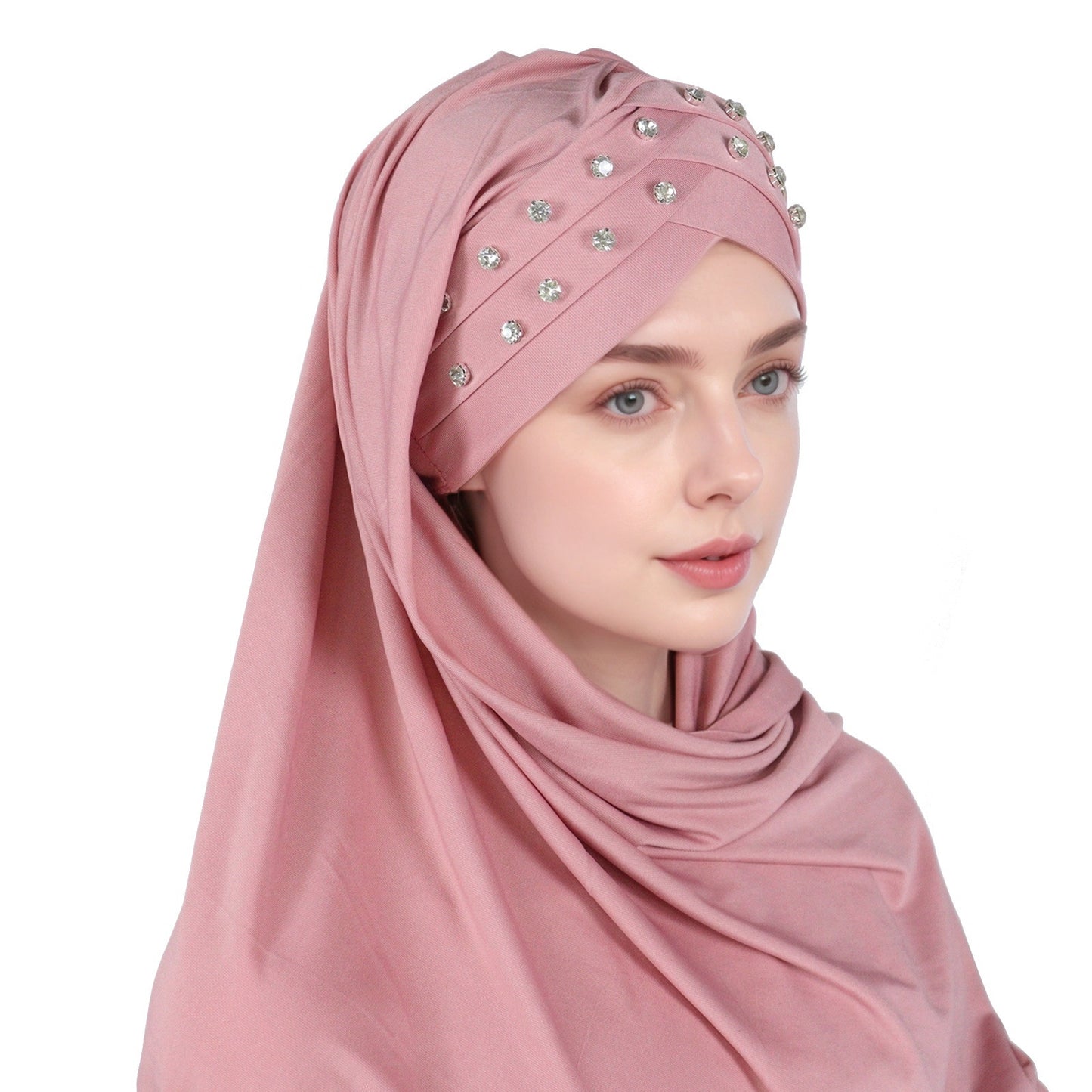 Women's Breathable Stretchy 3-Layer Middle Eastern Muslim Hijab Scarf