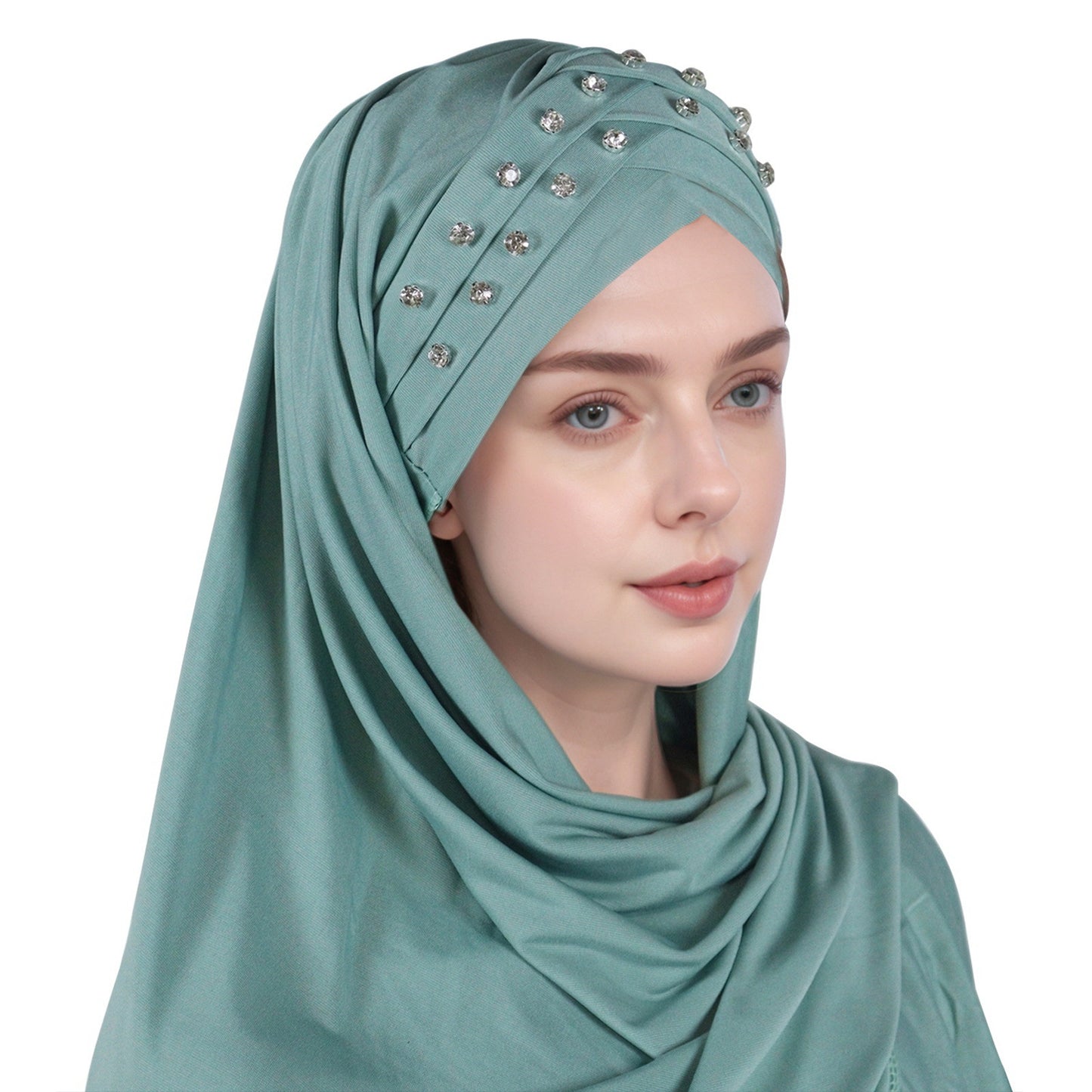 Women's Breathable Stretchy 3-Layer Middle Eastern Muslim Hijab Scarf