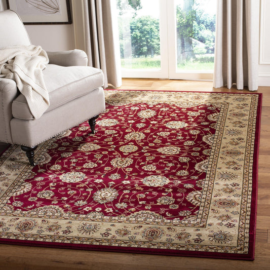 Red Indoor Power Loomed Easy Care Area Rug For Home Decor Rug for Living Room, Bedroom, Dining Room, Home Office, Basement