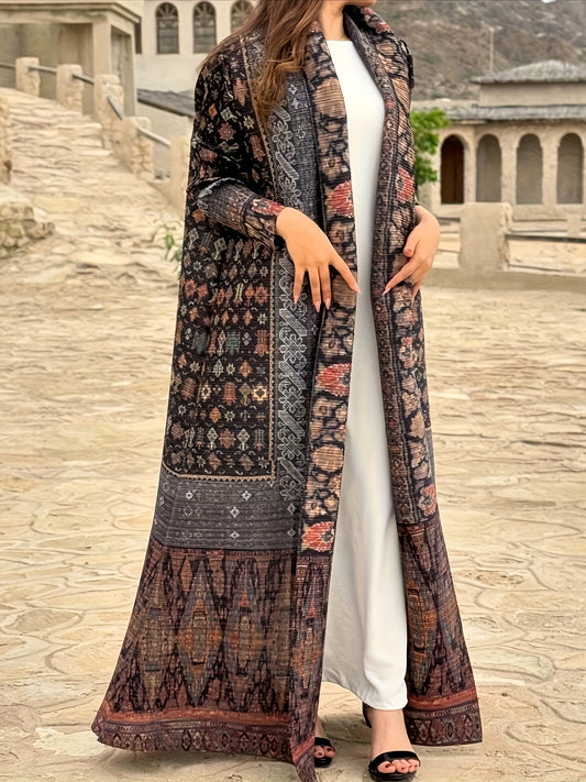 Women's Islamic Arabic Abaya - Elegant Middle Eastern Long Coat Cape, Machine Washable Islamic Dress in Black/Red/Brown/Gray/Beige/White/, for Eid, Hajj, Ramadan - Modest Muslim Clothing