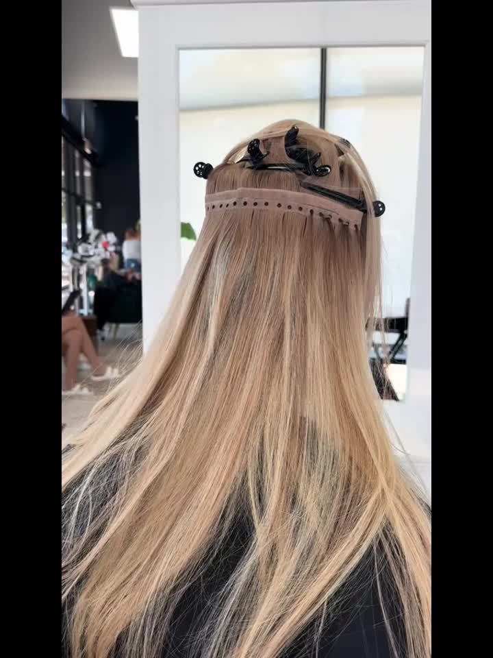 Double Inject PU Hole Weft Hair Extensions Natural Straight Hair Pieces For Women 12inch-40g/pack 16inch-40g/pack 24inch-50g/pack New Arrival Real Human Hair Hole Weft