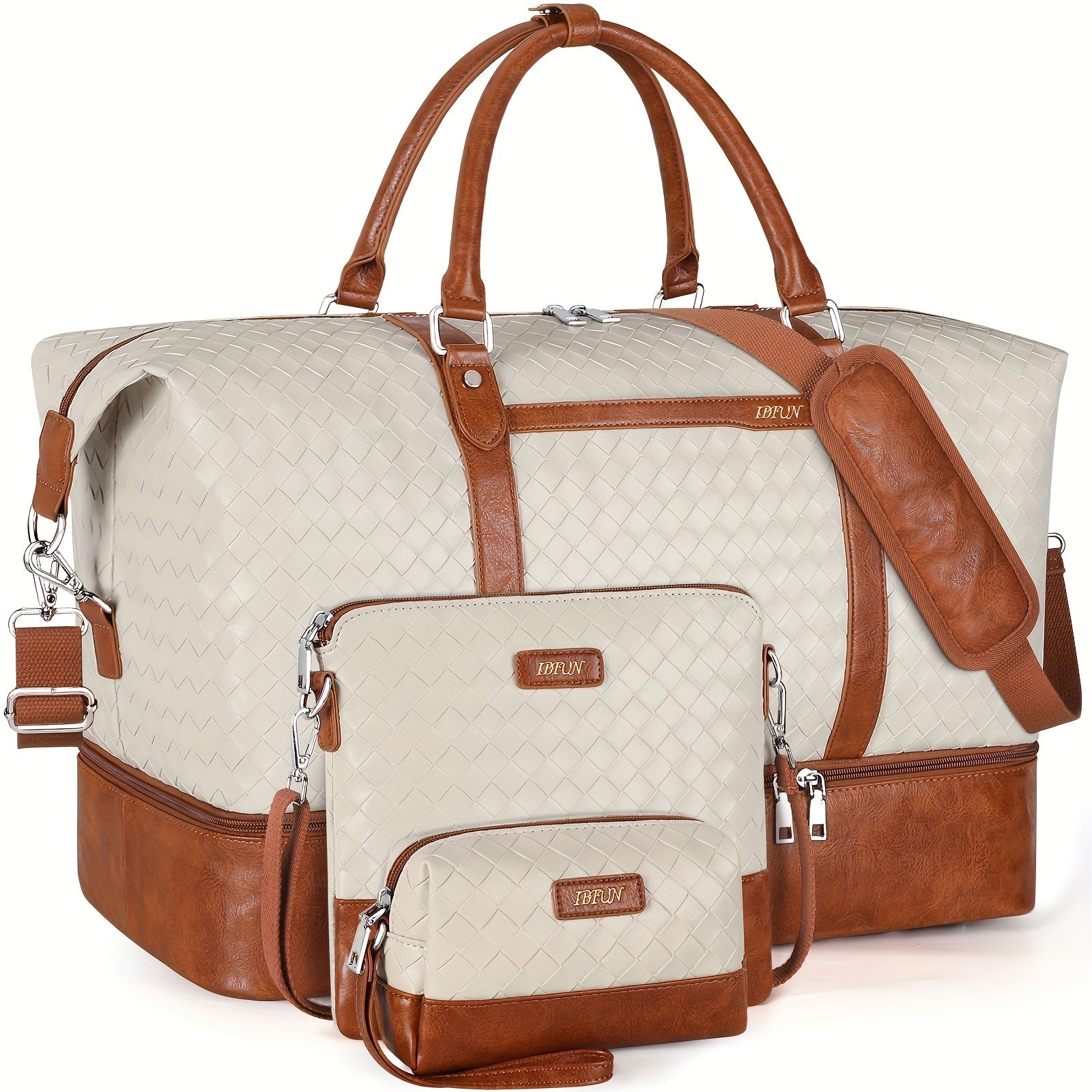 Overnight Leather Bags For Women, Large Travel Duffel Bag Carry On