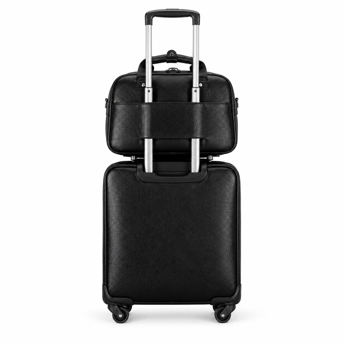 Black Textured Two Piece Trolley Set