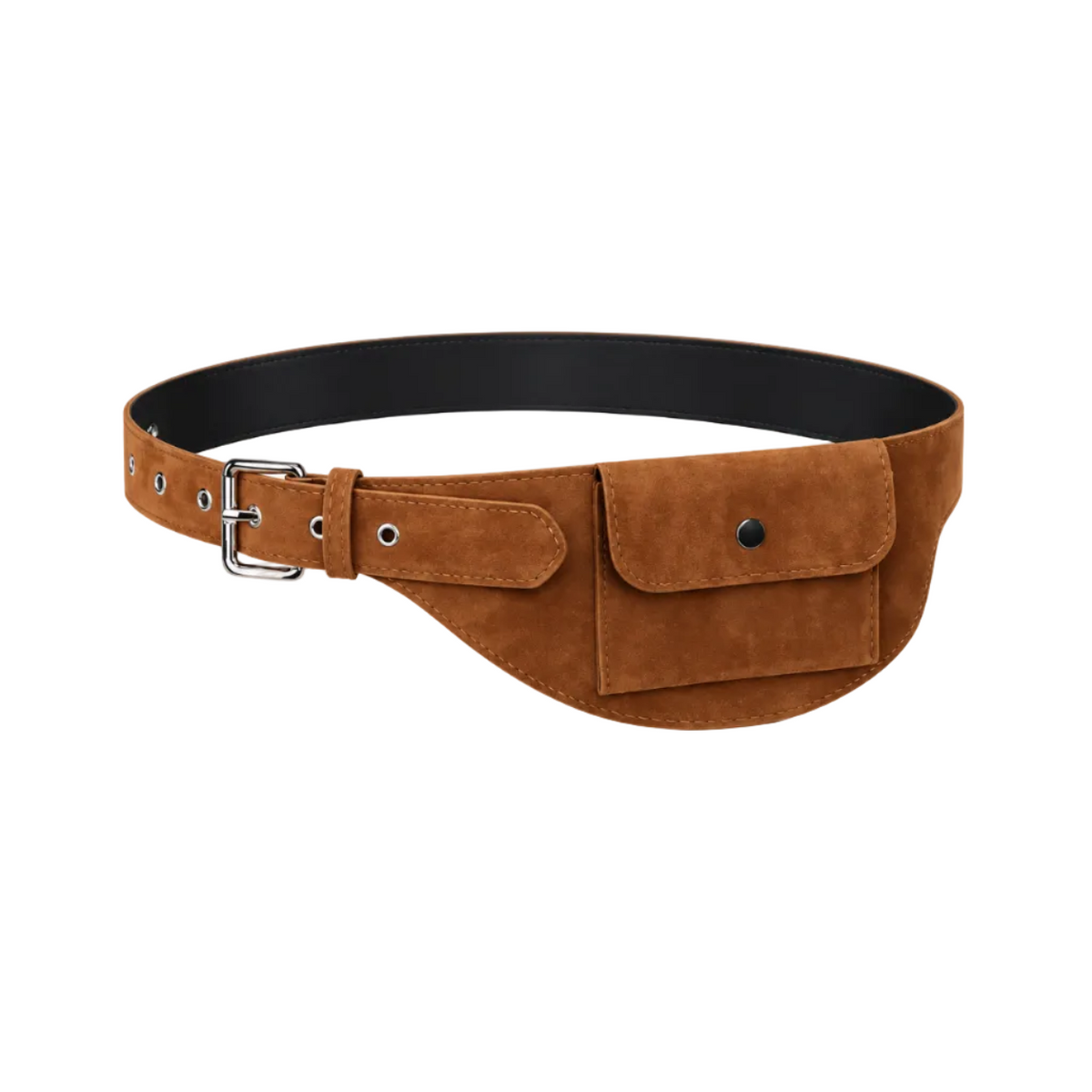 Brown Adjustable Waist Belt Pouch Bag