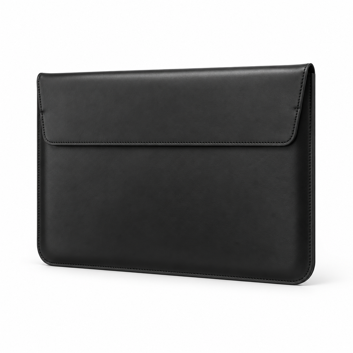 Black Leather Envelope Style Laptop Bag