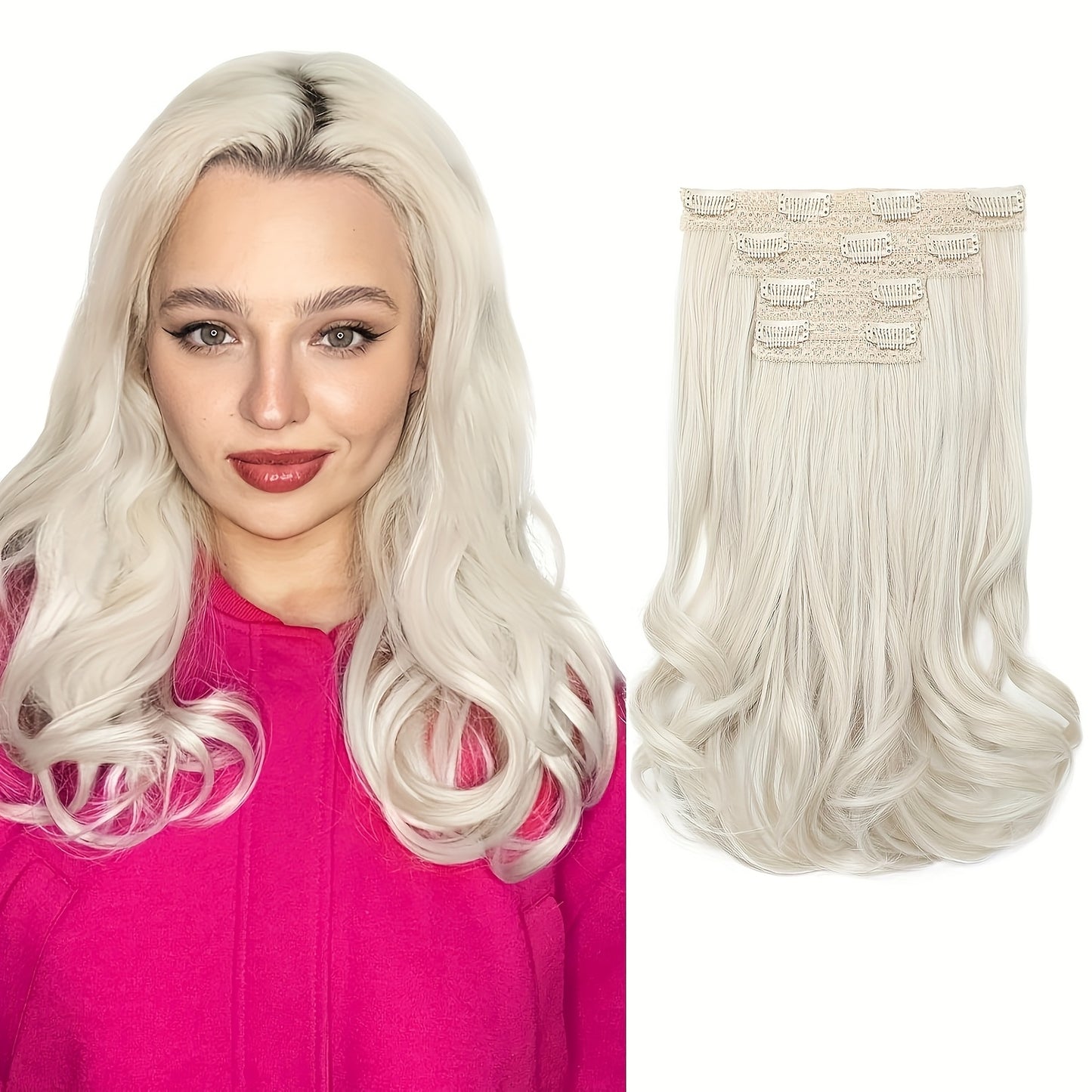 4pcs Lace Weft Hair Extensions | 14 Inch Short Wavy Invisible Hair Extensions