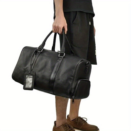 Vintage Leather Duffle Bag Travel Weekend Overnight Handcraft Storage Tote