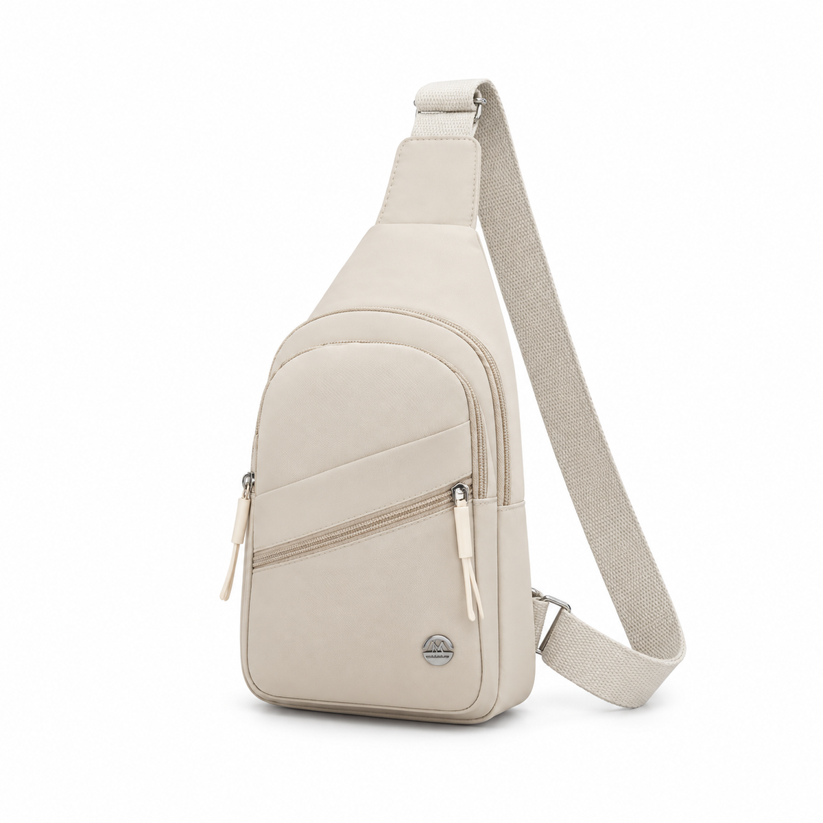 Ivory Everyday Sling Crossbody Zipper Bag
